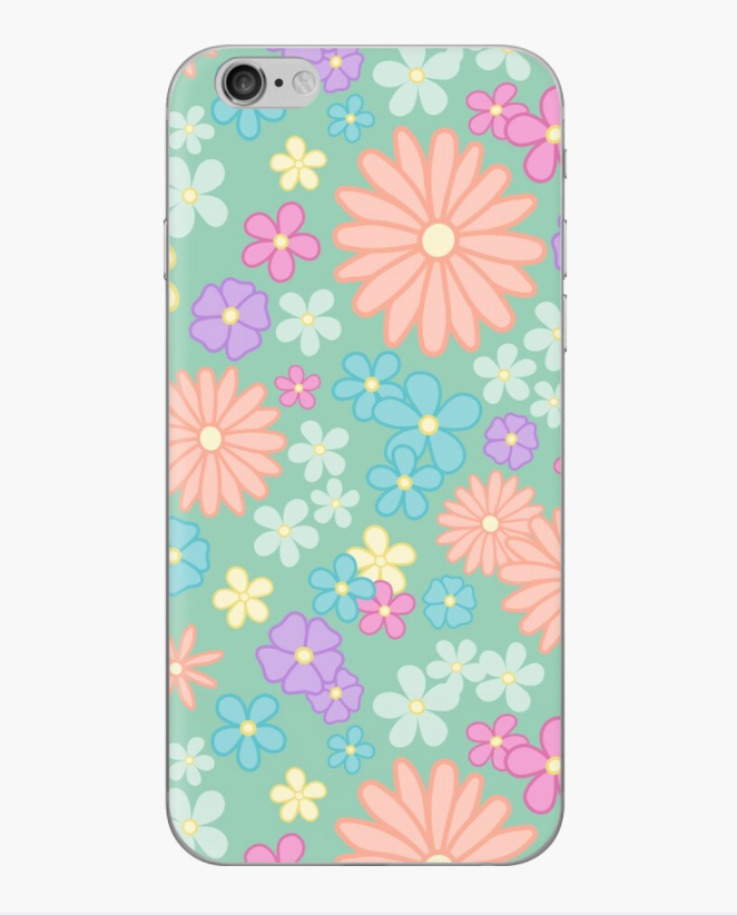 phone floral green